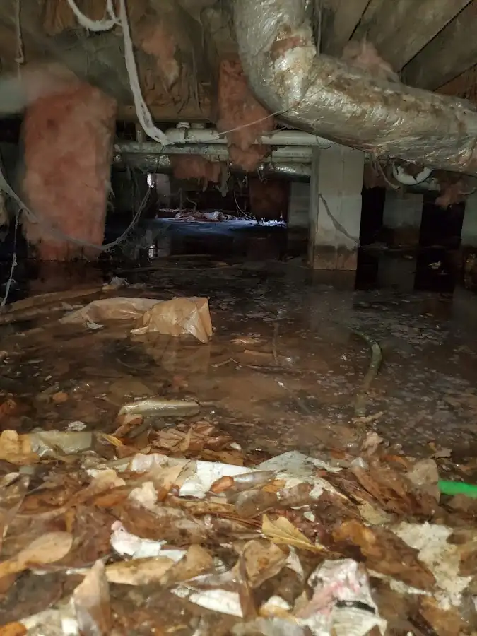 Crawl space flood assessment for Commercial Water Damage Restoration in Coral Springs